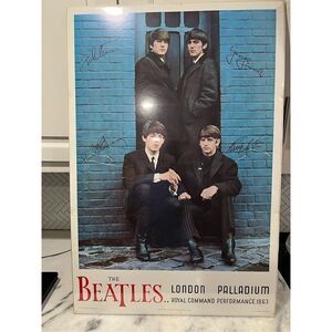 Vtg Beatles London Palladium Royal Command Performance 64 Poster Apple '87 24x36